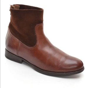 Frye Jamie Leather & Suede Ankle Booties